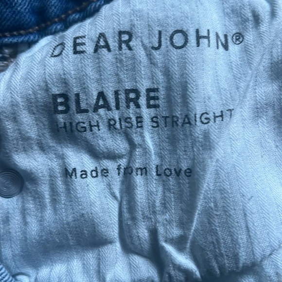 Dear John Blaire High Rise Straight Leg Jeans Size 25 - Picture 8 of 10
